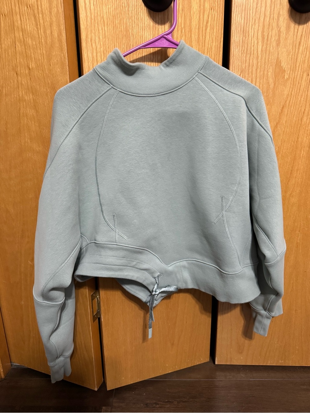 lululemon athletica Cropped Mock Neck Sweatshirt - Sage